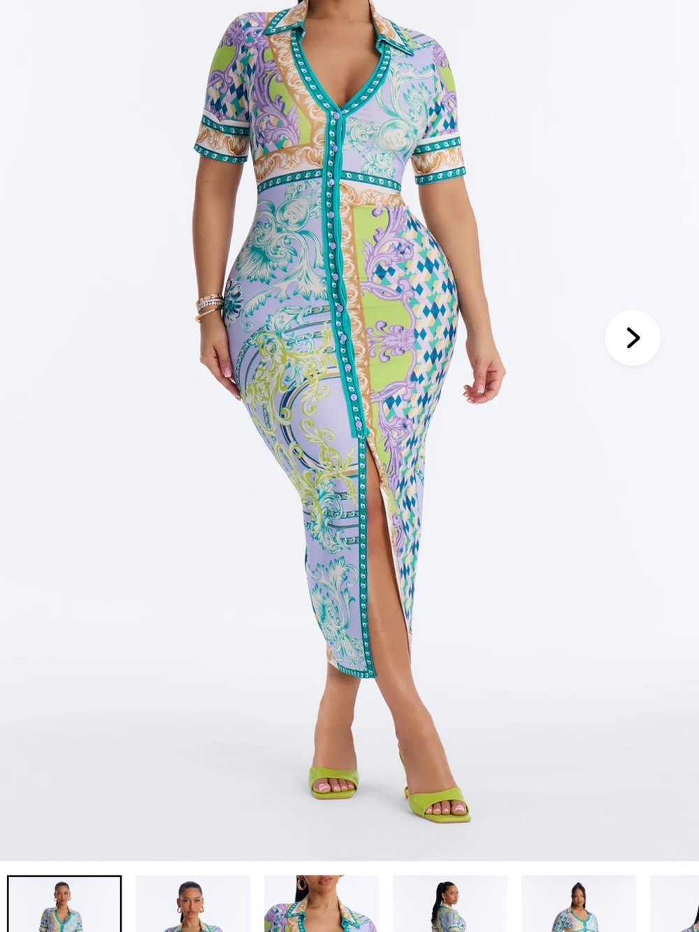 Fashion Nova Button-Up Dress